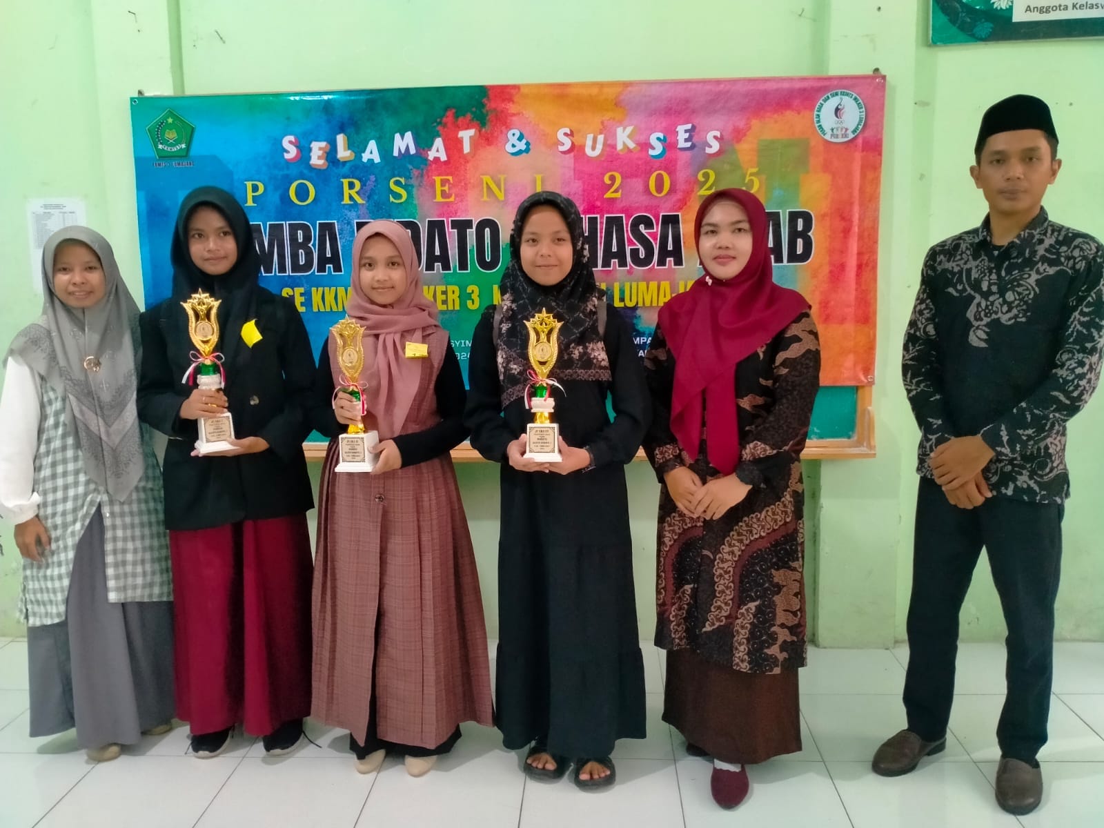 PEMENANG LOMBA PIDATO BAHASA ARAB PORSENI 2024